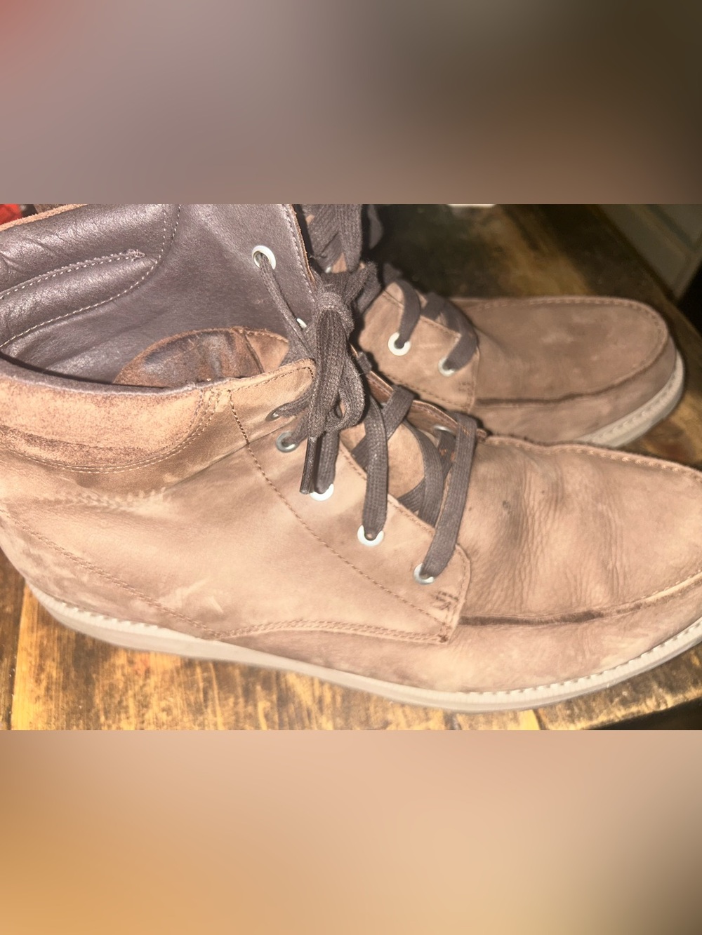 SOREL Madson™ II Moc Toe Waterproof Brown Leather lace up boots men's size 14
